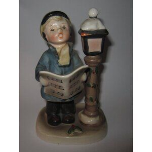 Napco Little Crooner Boy Singing Ceramic Figurine Christmas Caroler Vintage JPN